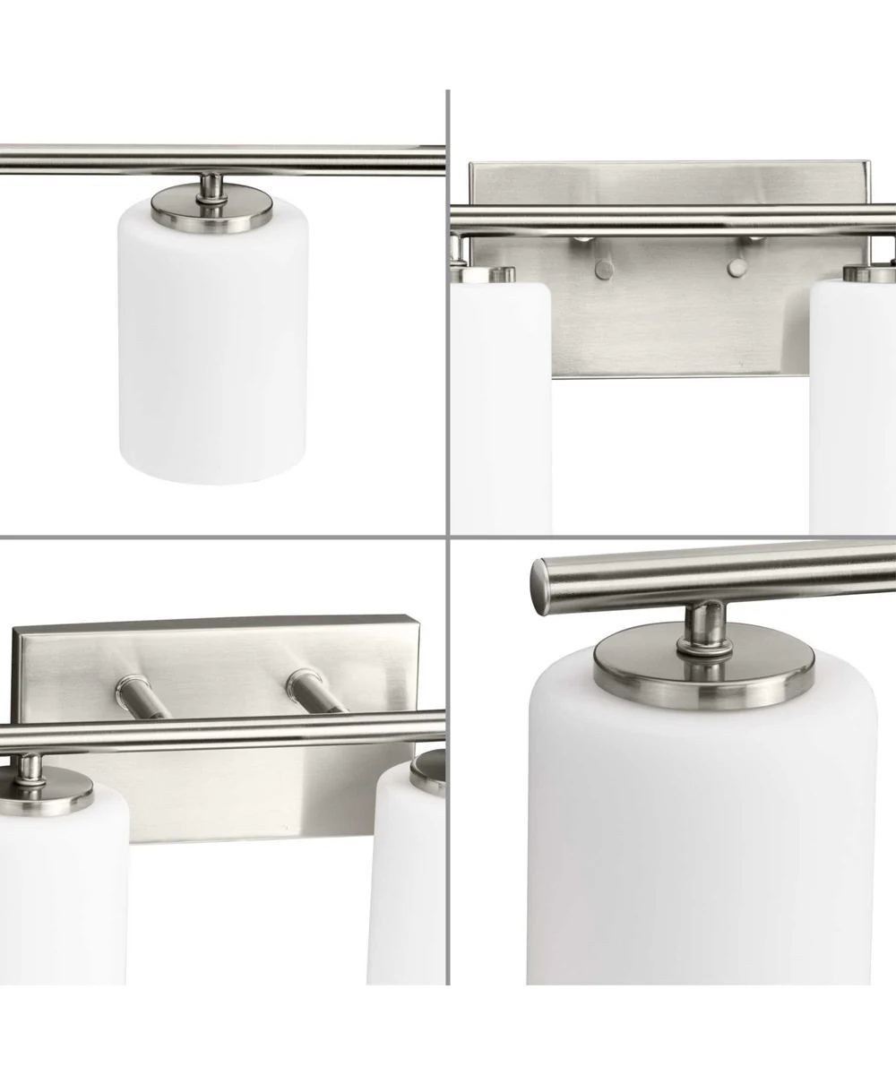 Replay 6-Light Traditional Etched White Glass Bath Vanity Light Brushed Nickel - Image 5