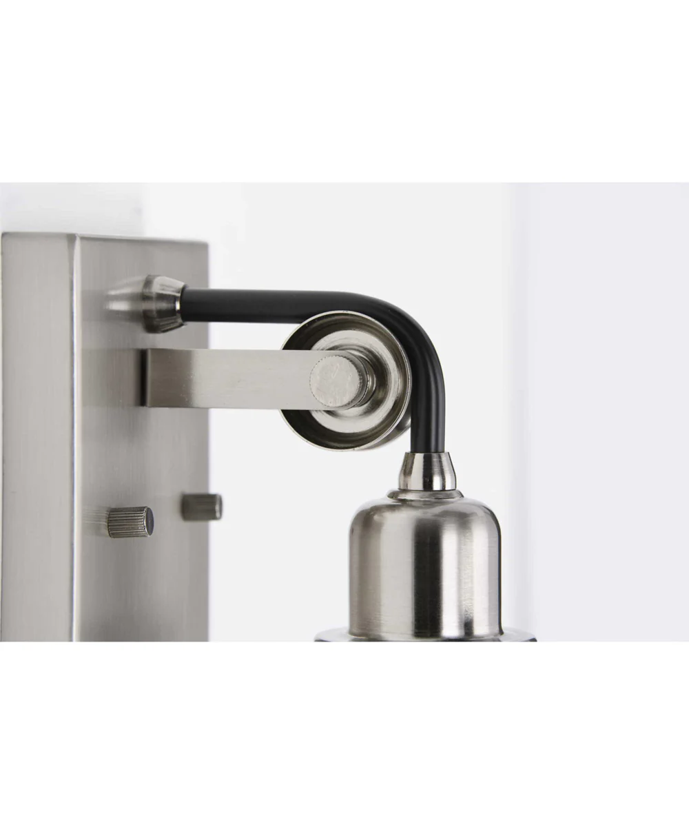 Rushton 1-Light Clear Glass Farmhouse Bath Vanity Light Brushed Nickel - Image 10