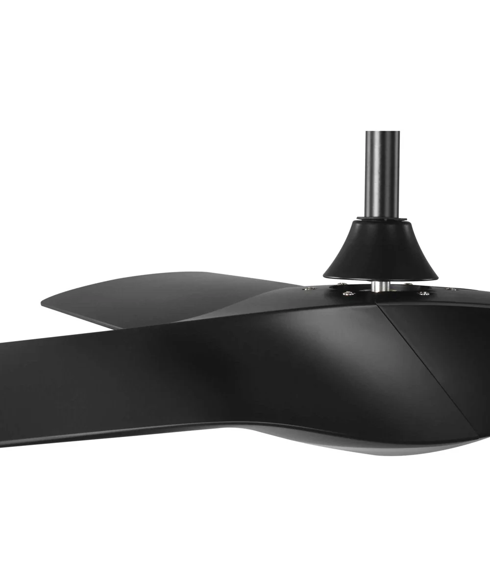Ryne 52" 3-Blade Matte LED Transitional Indoor/Outdoor DC Ceiling Fan Black - Image 6