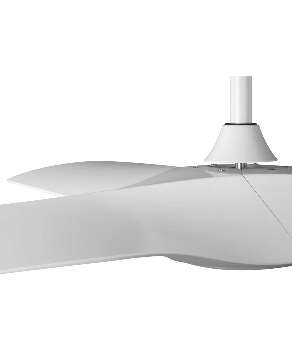 Ryne 52" 3-Blade Matte White LED Transitional Indoor/Outdoor DC Ceiling Fan Satin White - Image 7