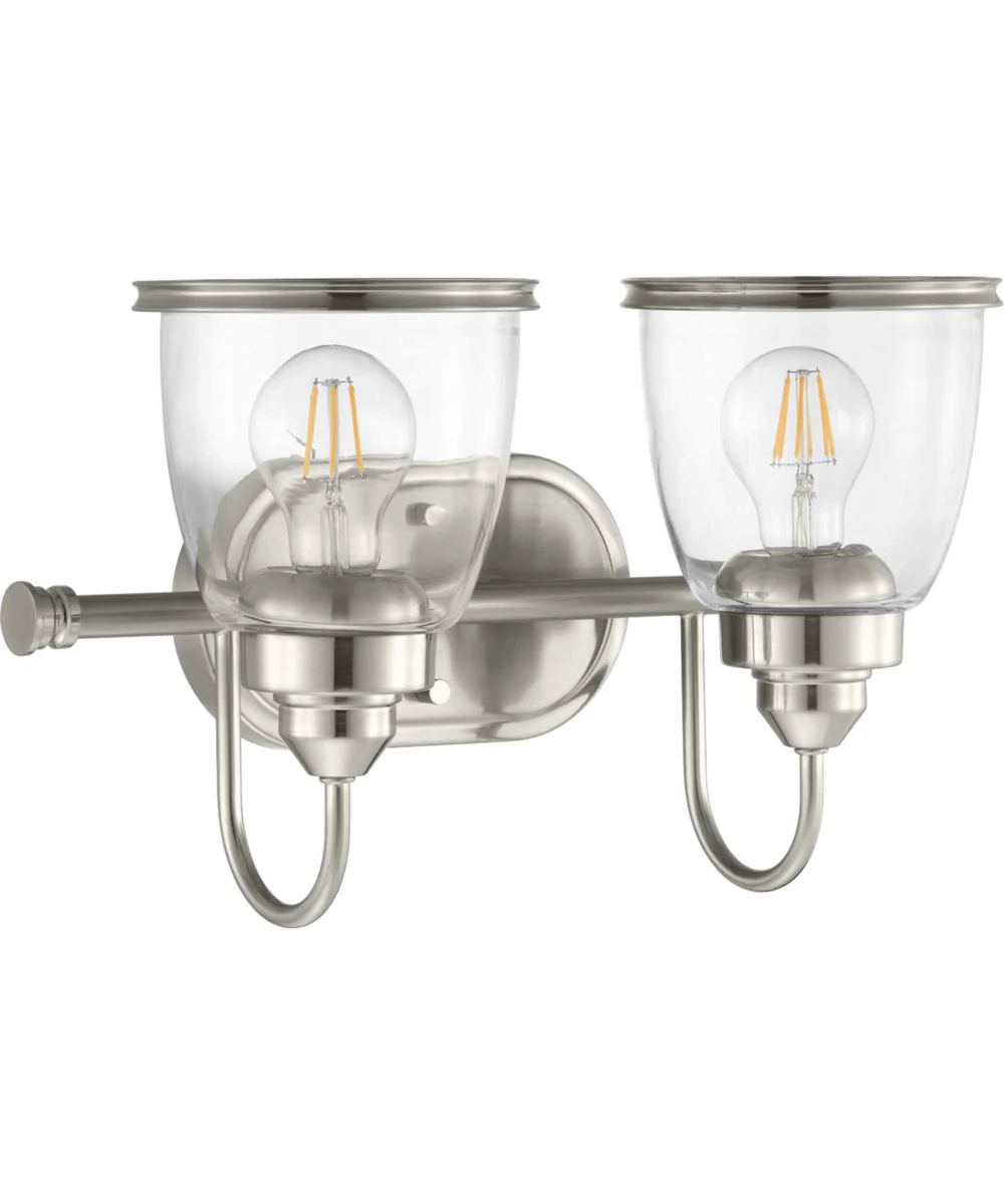 Saluda 2-Light Bath & Vanity Brushed Nickel - Image 4