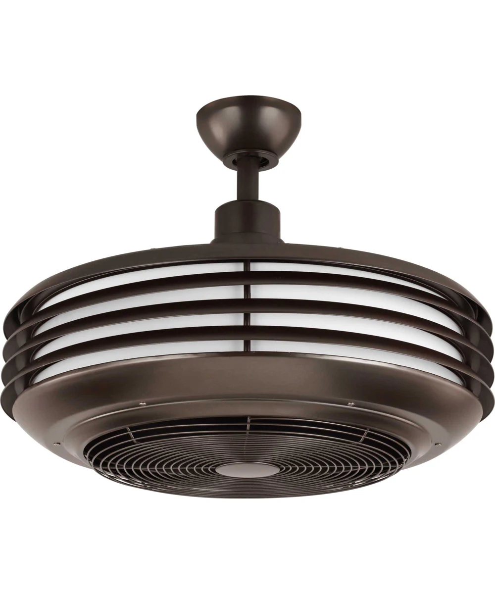 Sanford 24" Enclosed Indoor/Outdoor Ceiling Fan with LED Light Architectural Bronze