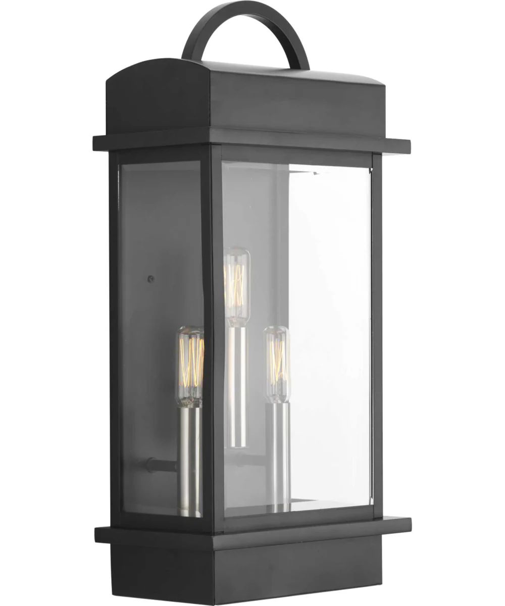 Santee 3-Light Large Wall-Lantern Matte Black