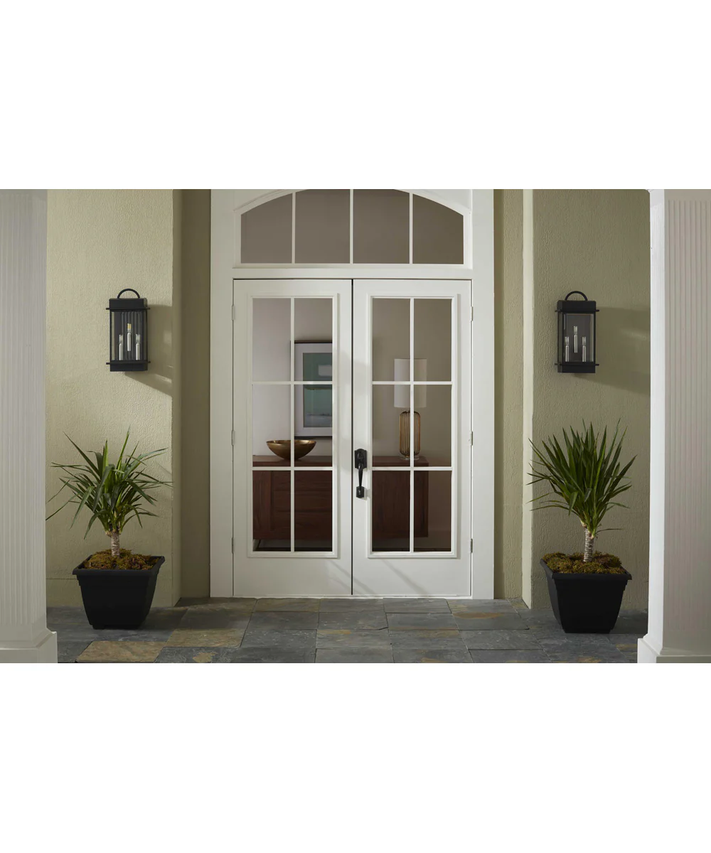 Santee 3-Light Large Wall-Lantern Matte Black - Image 2