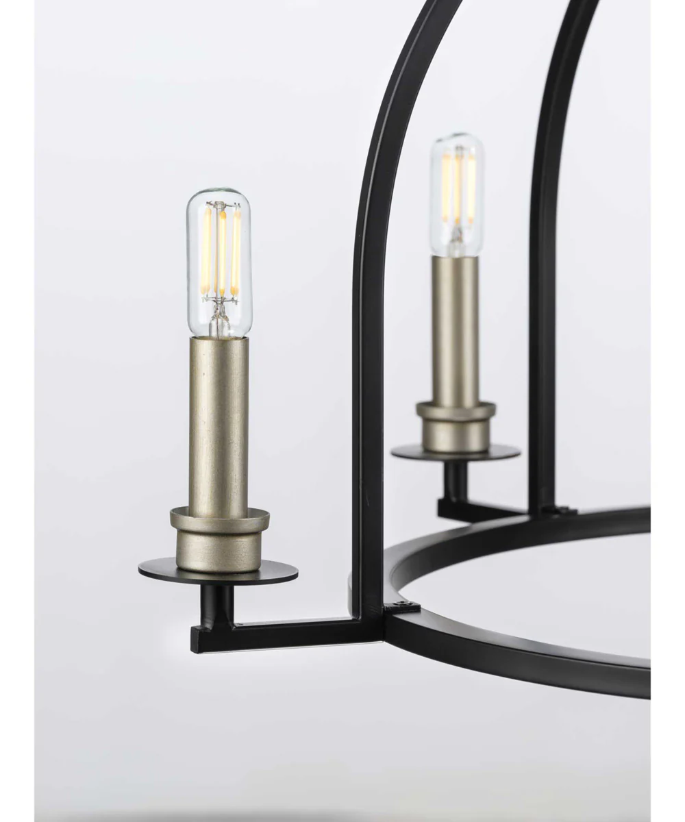 Seneca 5-Light Farmhouse Chandelier Light Matte Black - Image 10