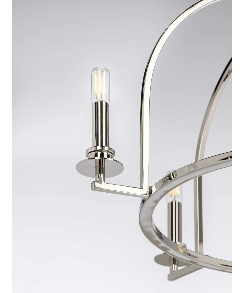 Seneca 5-Light Farmhouse Chandelier Light Polished Nickel - Image 9