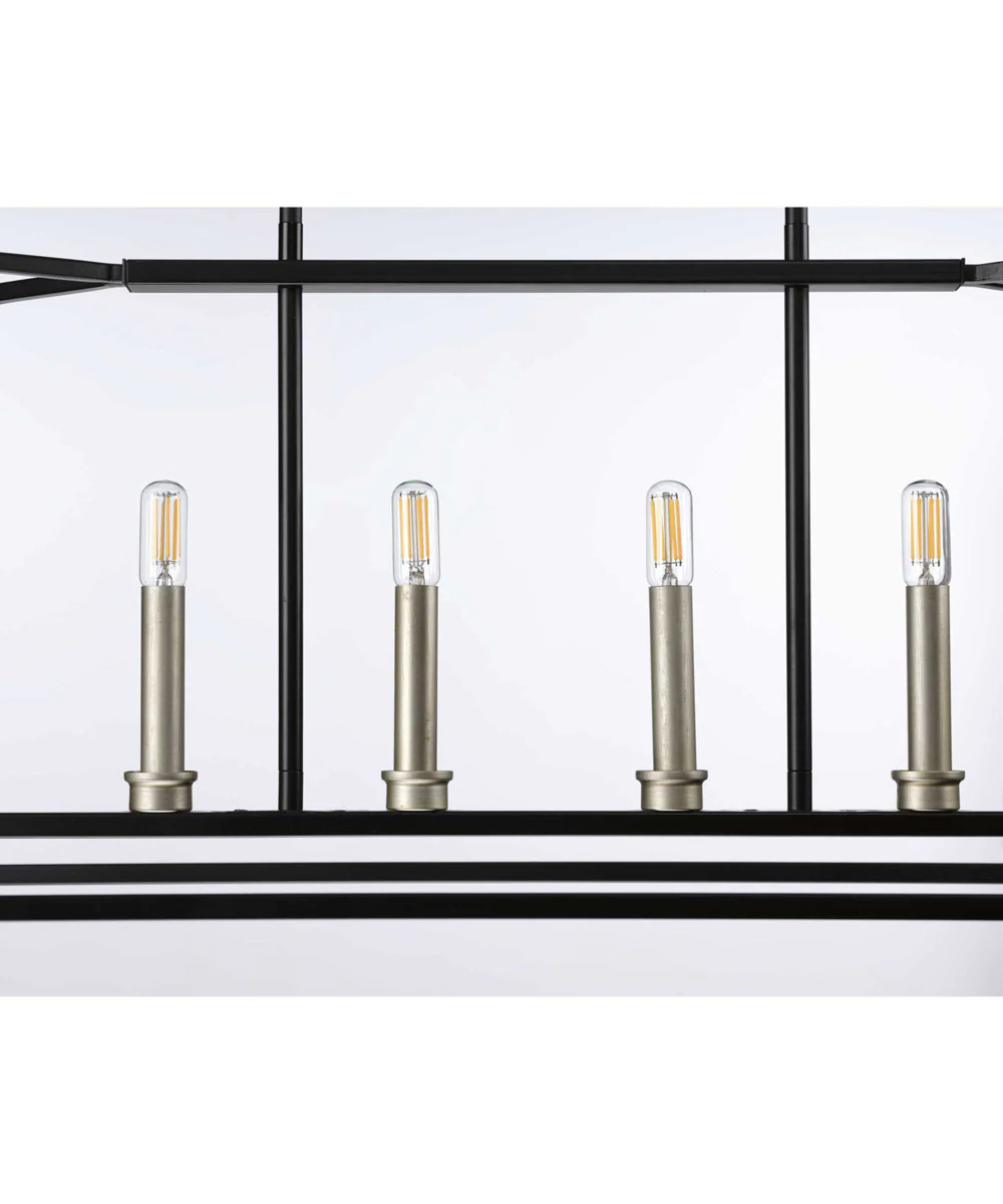 Seneca 6-Light Linear Chandelier Matte Black - Image 8