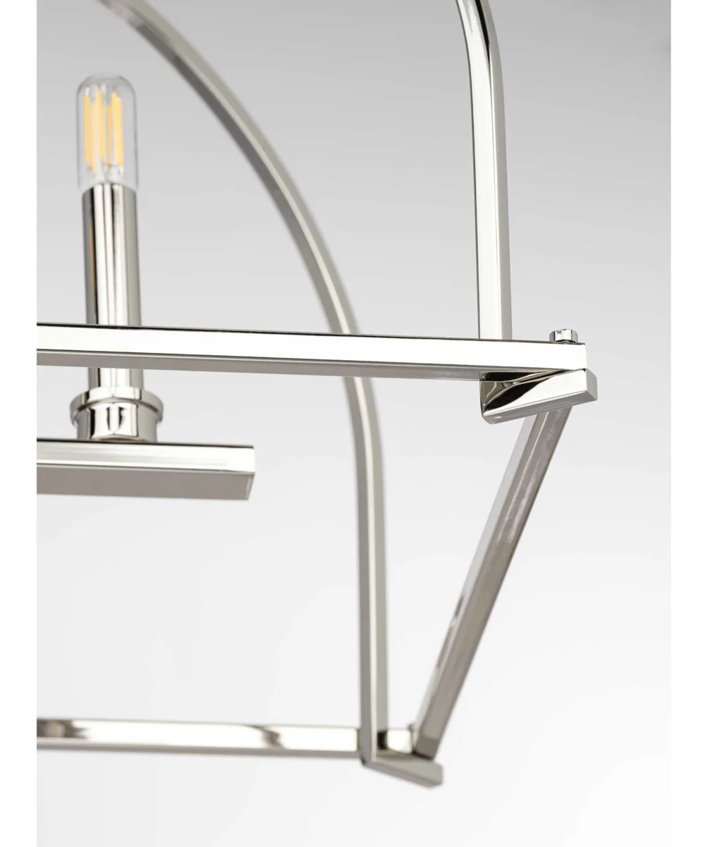 Seneca 6-Light Linear Chandelier Polished Nickel - Image 3