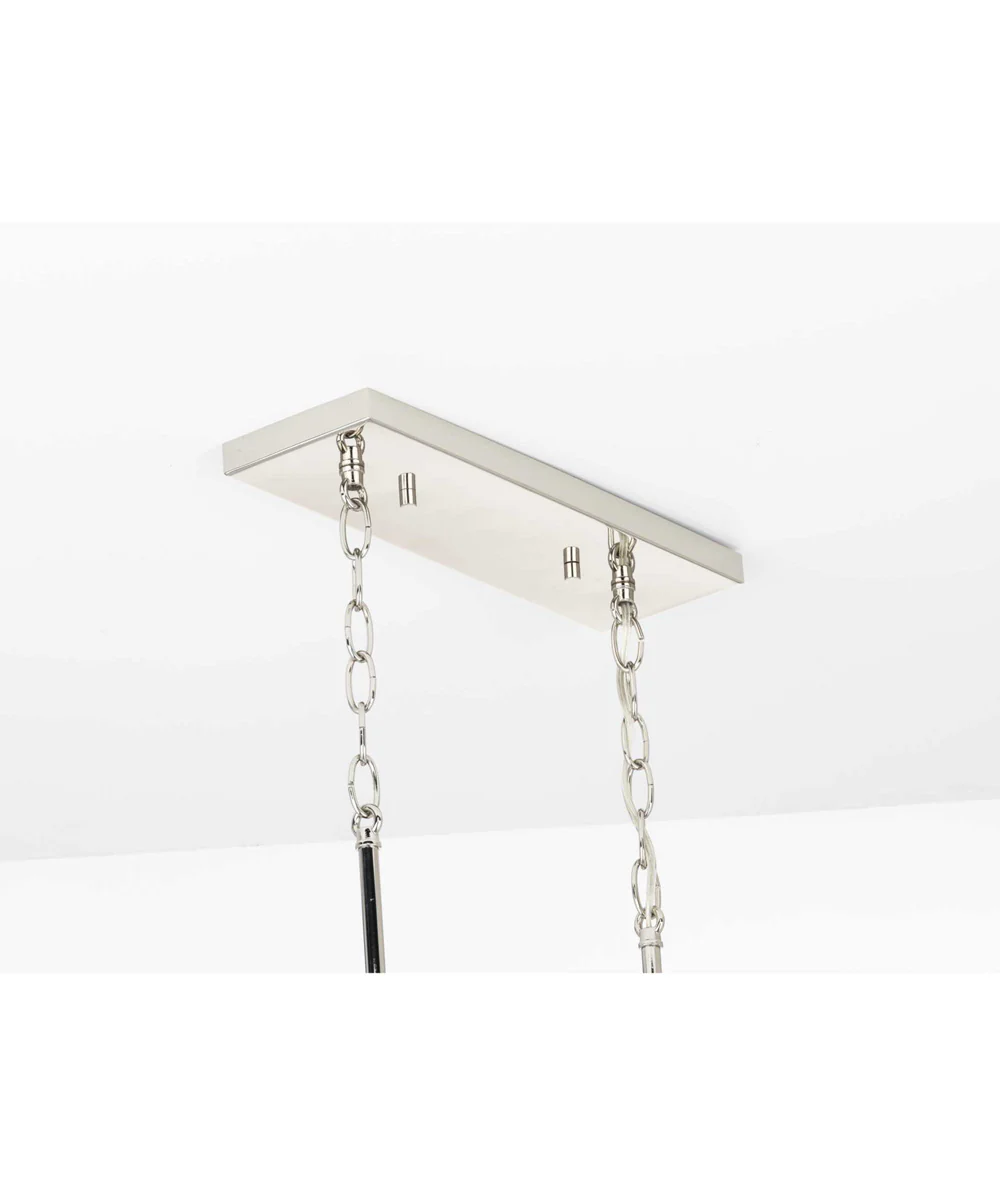 Seneca 6-Light Linear Chandelier Polished Nickel - Image 9