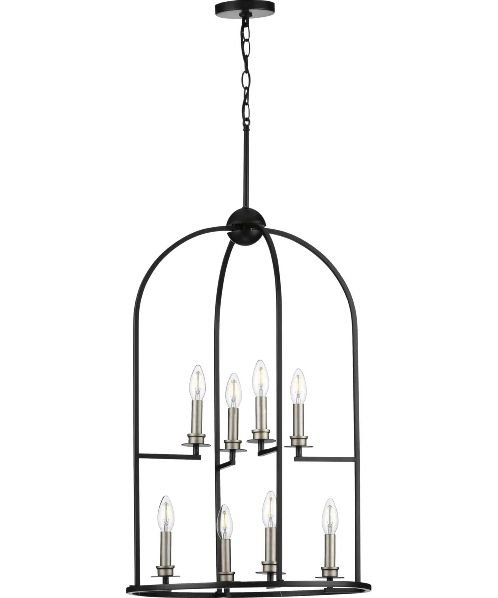 Seneca 8-Light Farmhouse Pendant Light Matte Black - Image 2