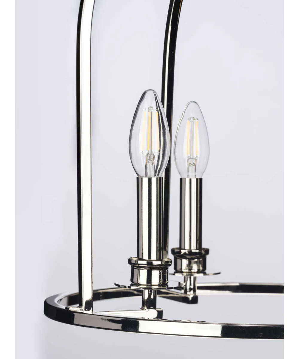 Seneca 8-Light Farmhouse Pendant Light Polished Nickel - Image 3