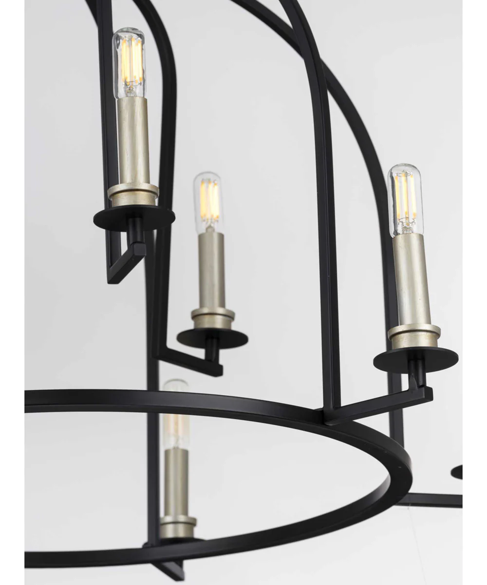 Seneca 9-Light Farmhouse Chandelier Light Matte Black - Image 10