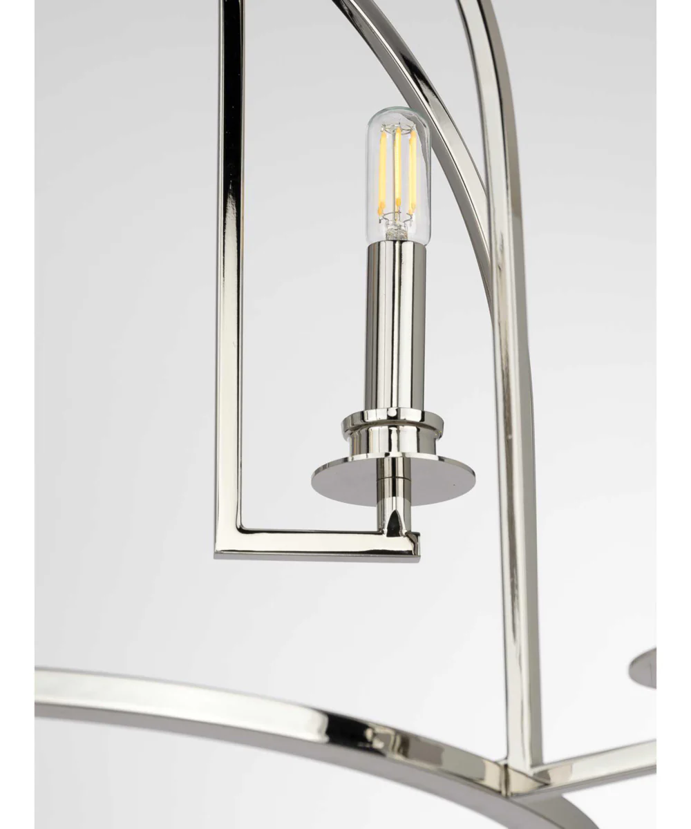 Seneca 9-Light Farmhouse Chandelier Light Polished Nickel - Image 9