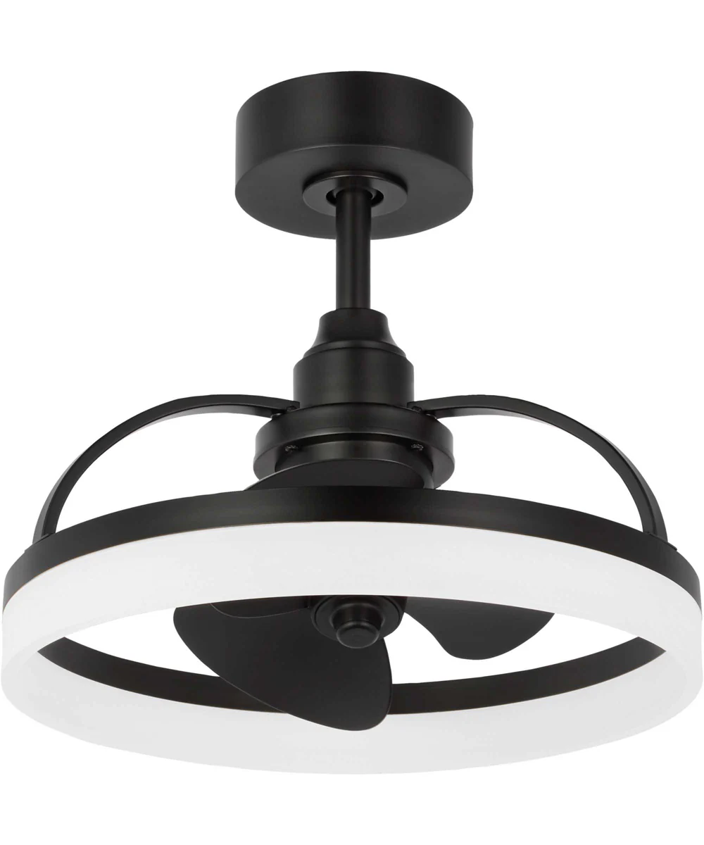 20" Shear Oscillating 3-Blade Matte black Ceiling Fan with Blades Matte Black