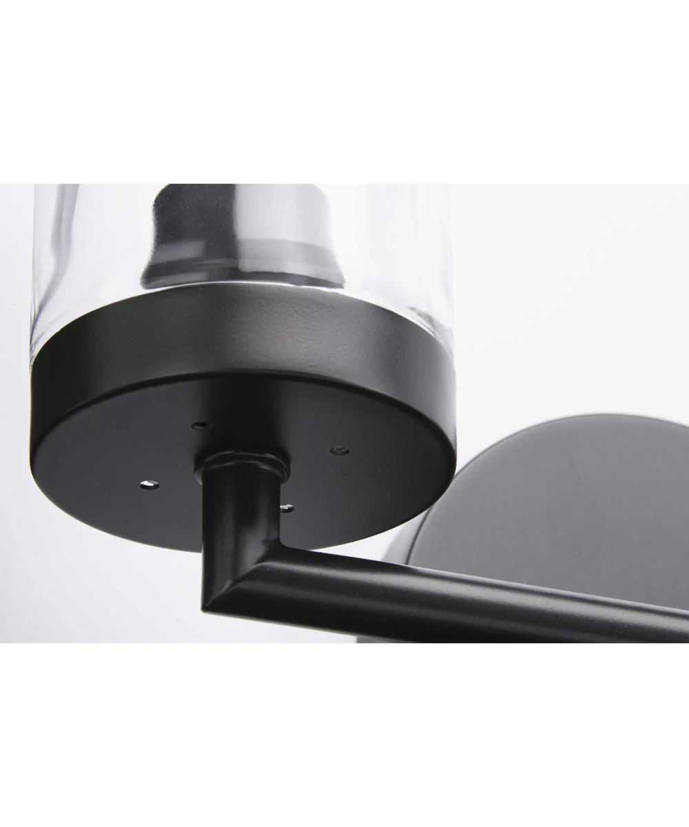 Signal 2-Light Clear Glass Coastal Bath Vanity Light Graphite - Image 4
