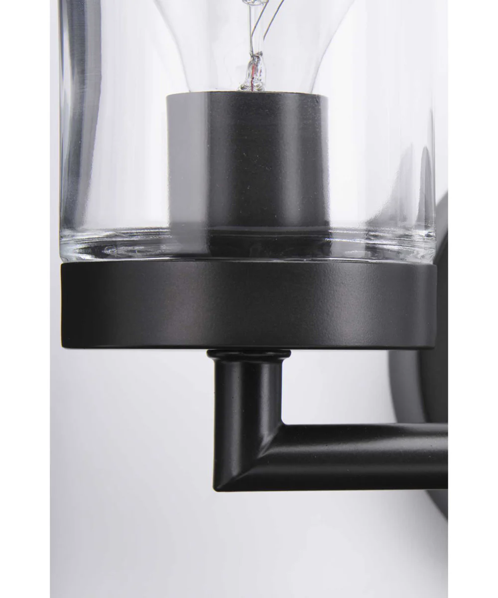 Signal 2-Light Clear Glass Coastal Bath Vanity Light Graphite - Image 7