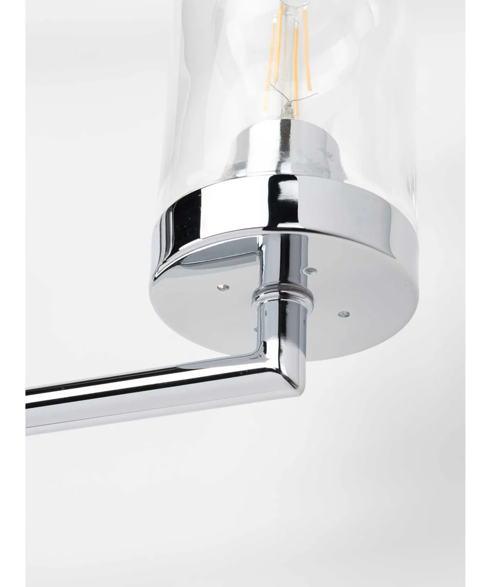Signal 2-Light Clear Glass Coastal Bath Vanity Light Polished Chrome - Image 3