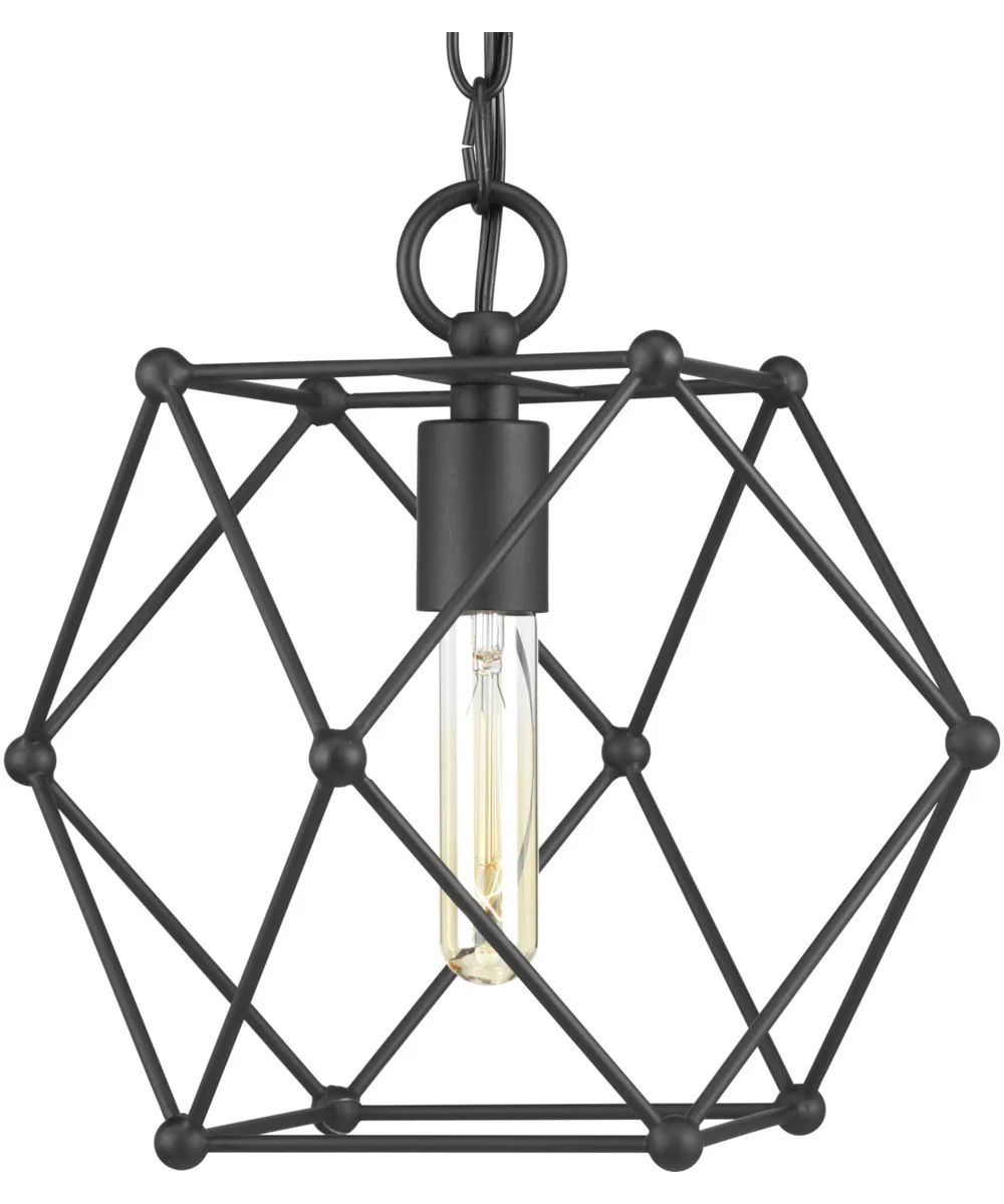 Spatial 1-Light Global Pendant Light Matte Black