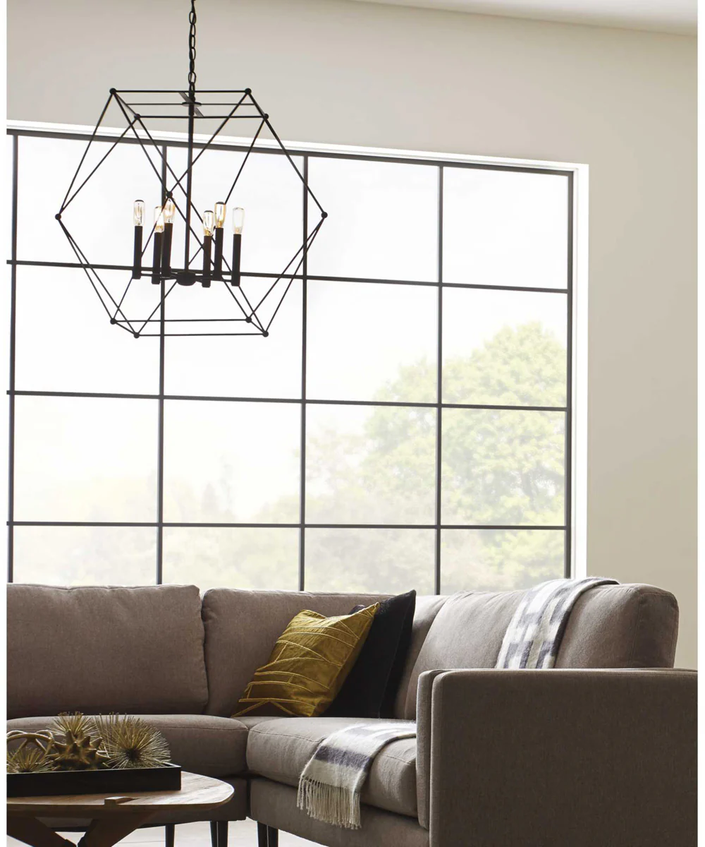 Spatial 6-Light Global Pendant Light Matte Black - Image 2