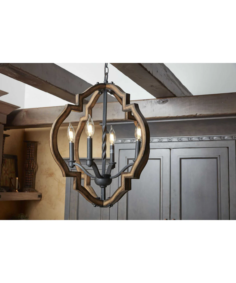 Spicewood 4-Light Farmhouse Chandelier Light Gilded Iron - Image 2