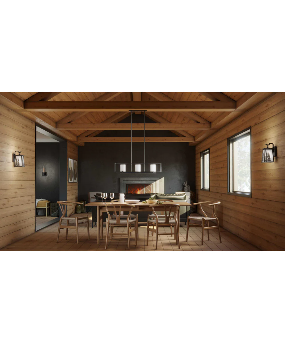 Spoke LED 4-Light Modern Style Hanging Chandelier Light Matte Black - Image 3