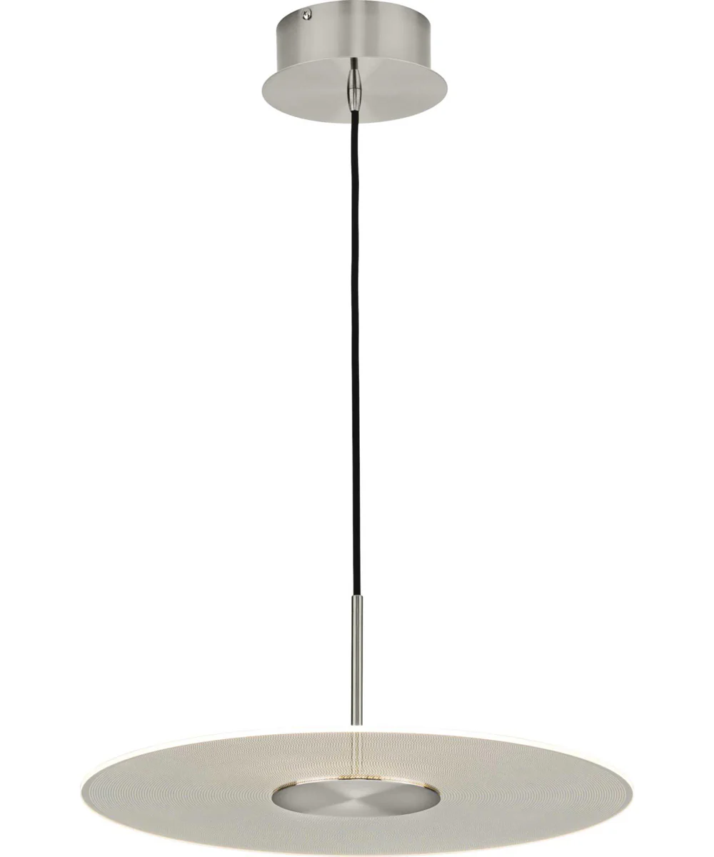 Spoke LED Modern Style Hanging Pendant Light Brushed Nickel - Image 3