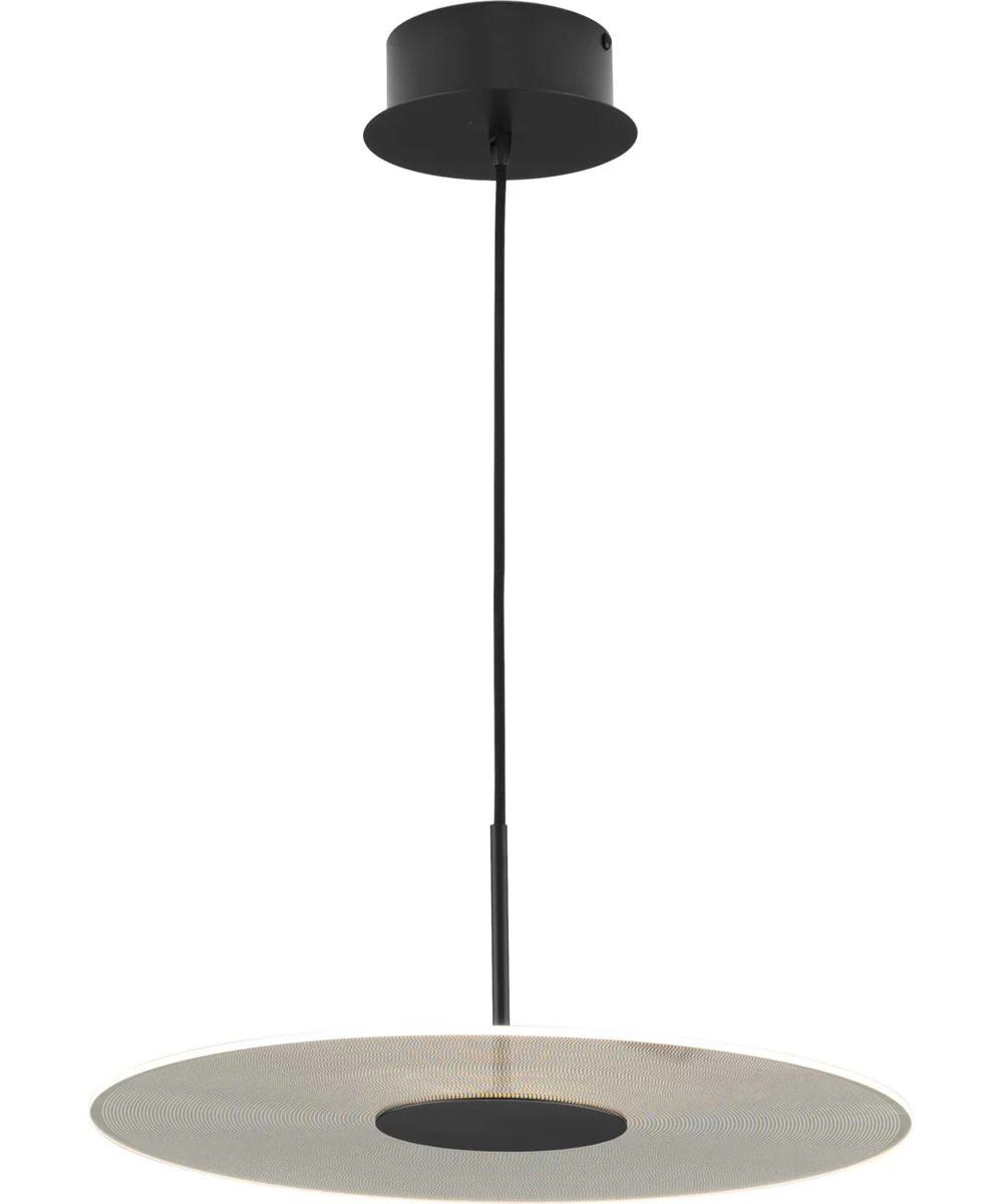 Spoke LED Modern Style Hanging Pendant Light Matte Black - Image 2