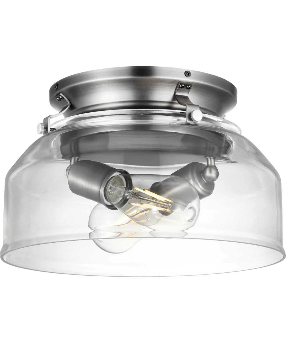 12" Springer Clear Glass Light Kit Antique Nickel