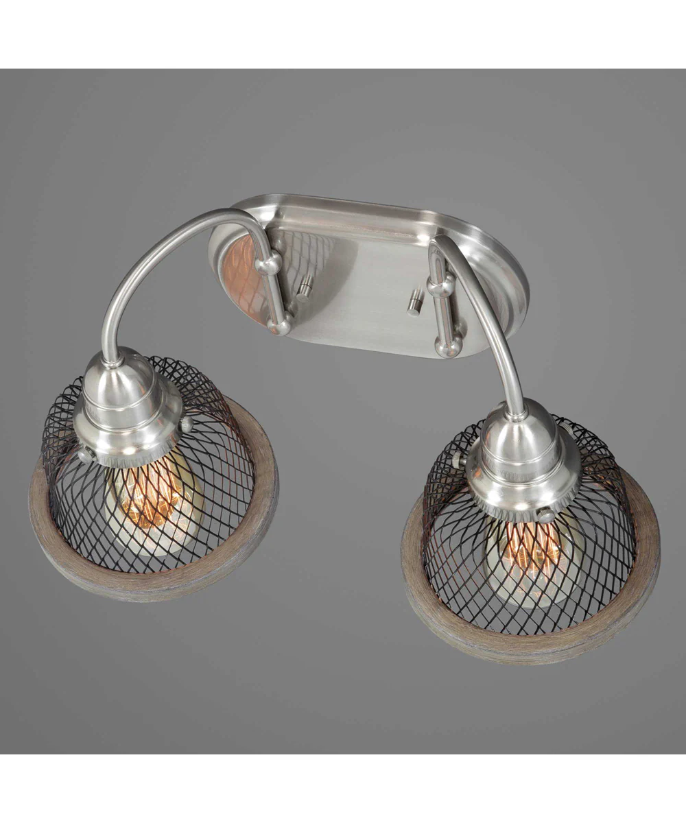 Tilley 2-Light Coastal Bath Vanity Light Brushed Nickel - Image 3