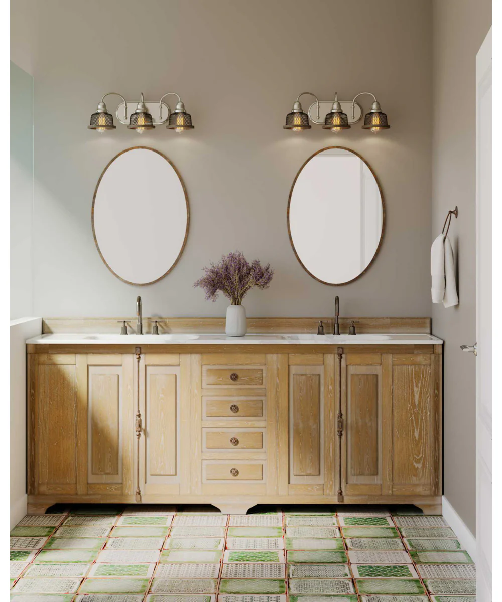 Tilley 3-Light Coastal Bath Vanity Light Brushed Nickel - Image 2
