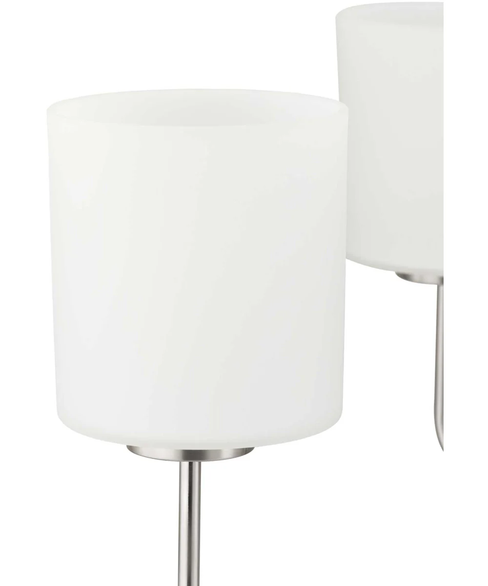 Tobin 5-Light Etched White Glass Modern Chandelier Light Brushed Nickel - Image 8