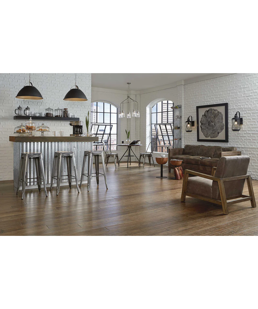 Tre 1-Light Metal Shade Coastal Pendant Light Graphite - Image 2