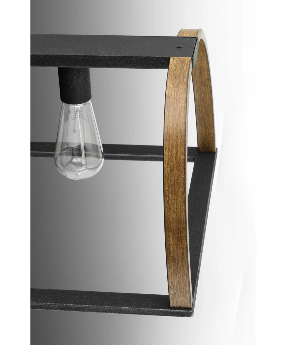 Trestle 1-Light Farmhouse Mini-Pendant Light Gilded Iron - Image 3
