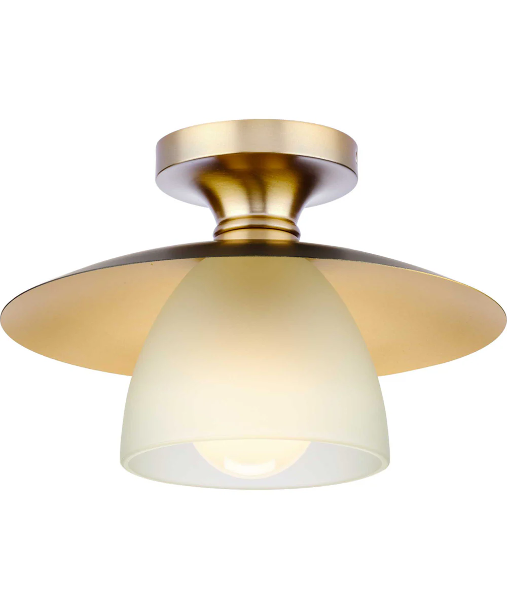 Trimble 1-Light 12" Semi-Flush Mount Brushed Bronze