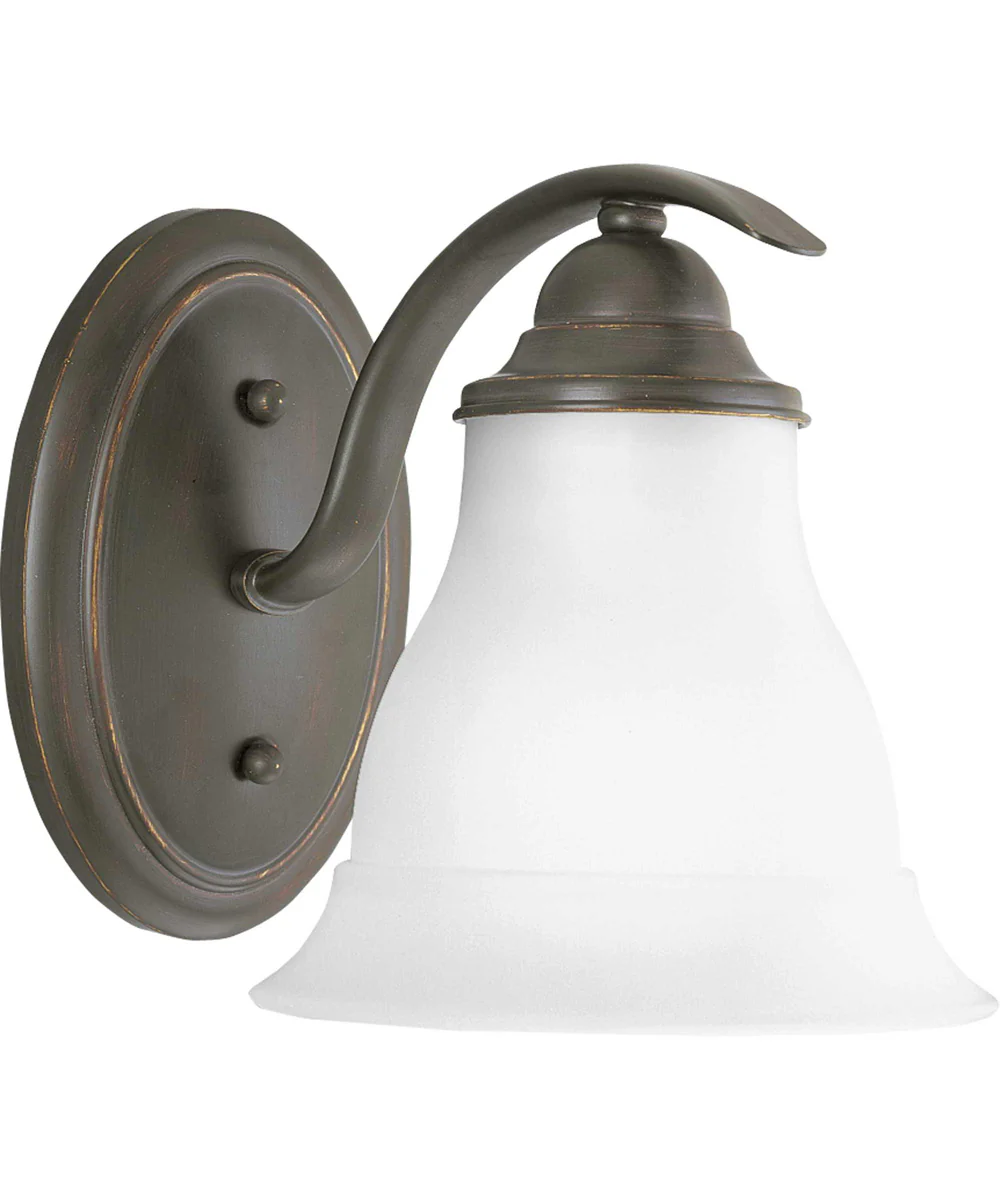 Trinity 1-Light Etched Glass Traditional Bath Vanity Light Antique Bronze - Image 2