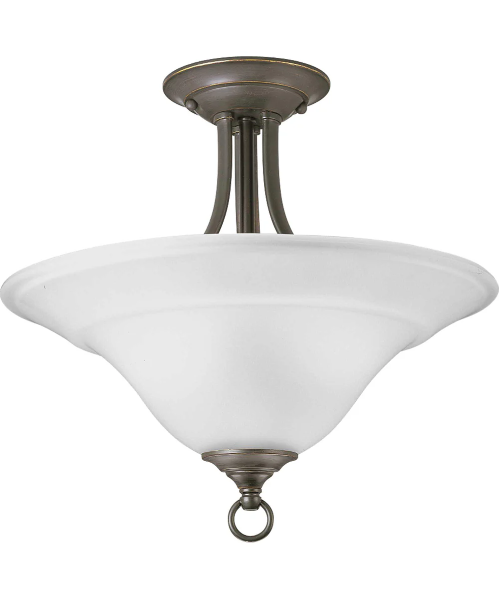 Trinity 2-Light 16" Semi-Flush Antique Bronze - Image 2