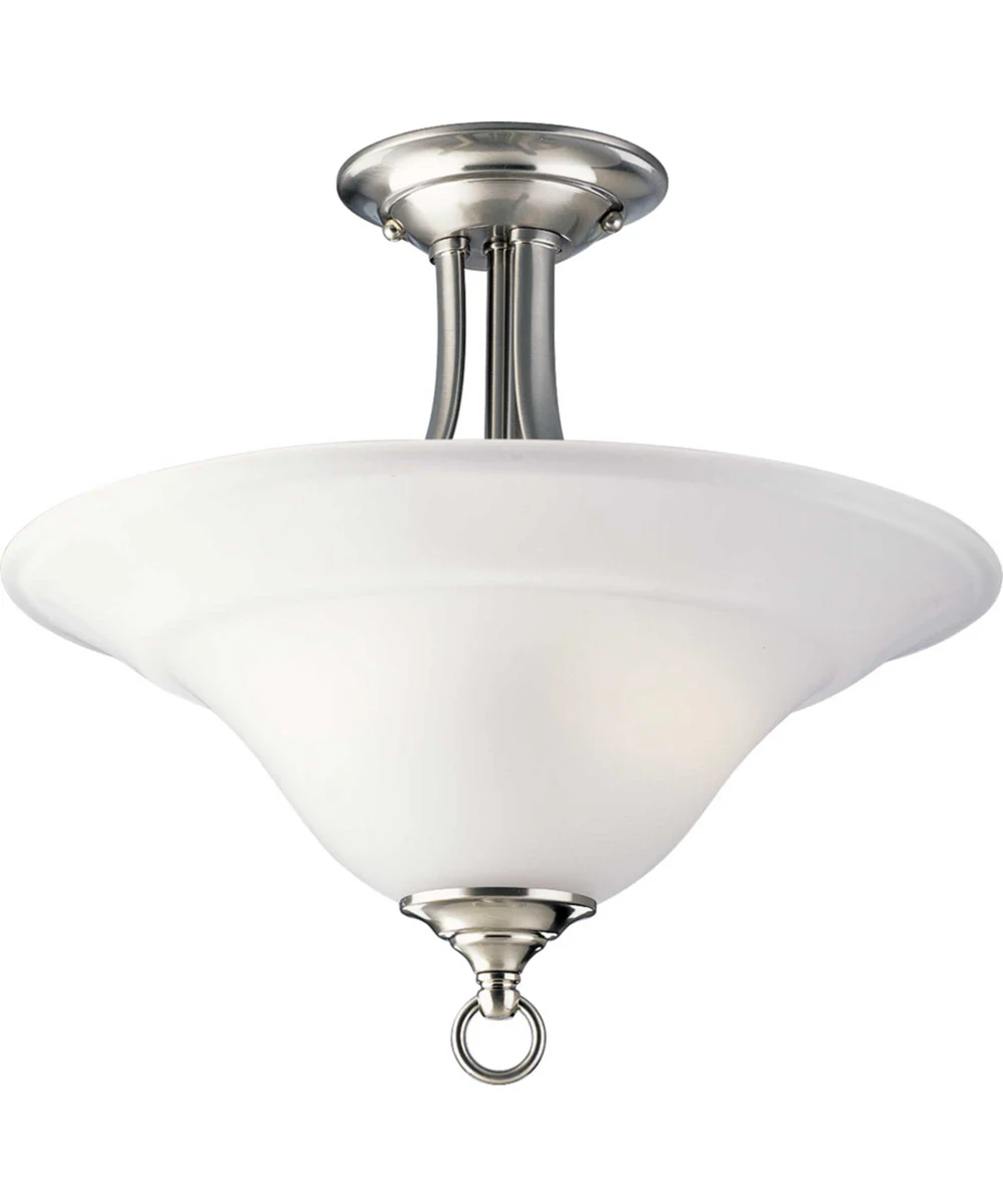 Trinity 2-Light 16" Semi-Flush Brushed Nickel