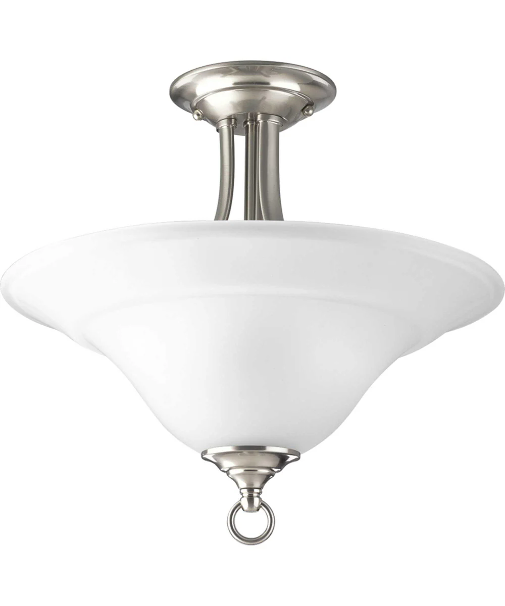 Trinity 2-Light 16" Semi-Flush Brushed Nickel - Image 3