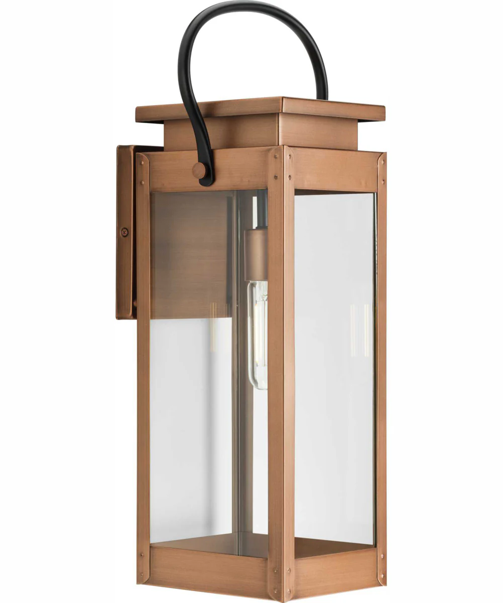 Union Square 1-Light Large Urban Industrial Outdoor Wall Lantern Antique Copper