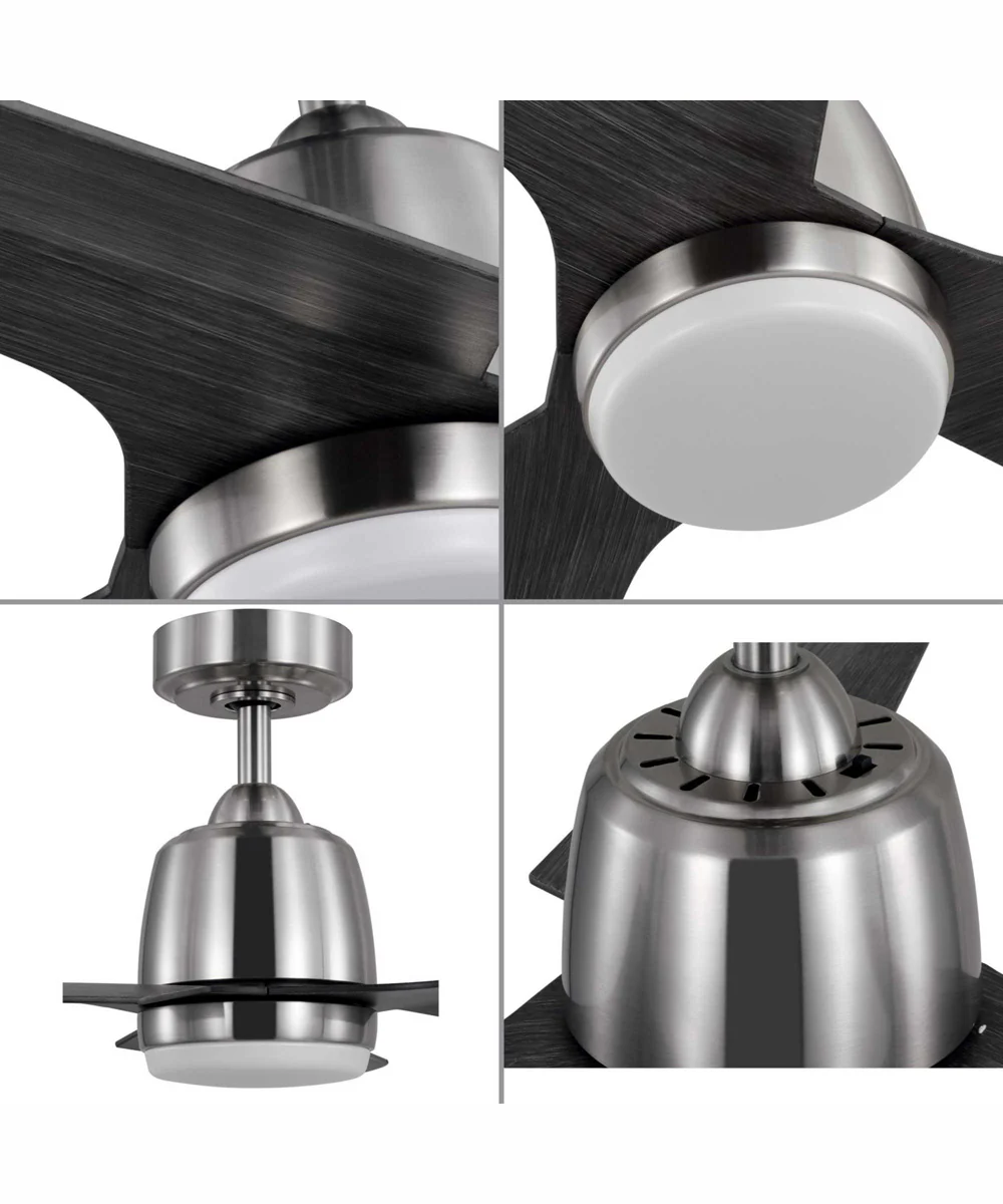 Upshur 52" Transitional Indoor/Outdoor Ceiling Fan with LED Light Kit Brushed Nickel - Image 5