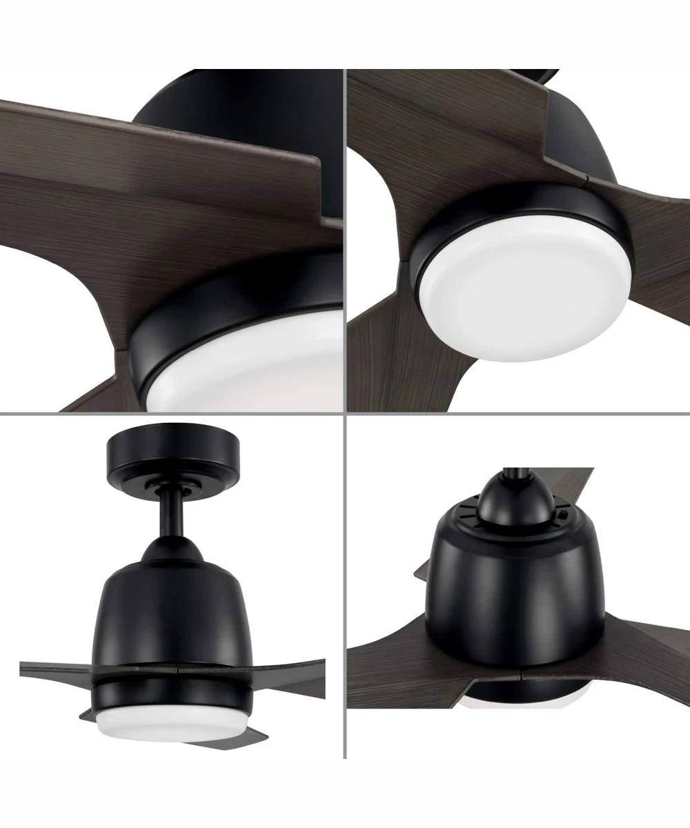 Upshur 52" Indoor/Outdoor Transitional Ceiling Fan with LED Light Kit Matte Black - Image 5