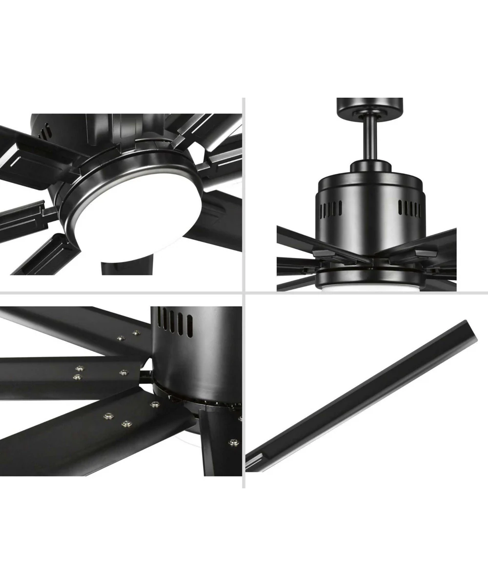 Vast 72" 18W Indoor/Outdoor LED Eight- Blade Fan Black - Image 4