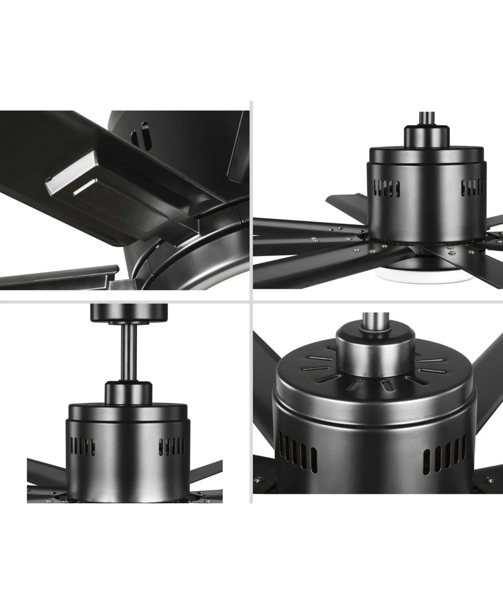 Vast 72" 18W Indoor/Outdoor LED Eight- Blade Fan Black - Image 5
