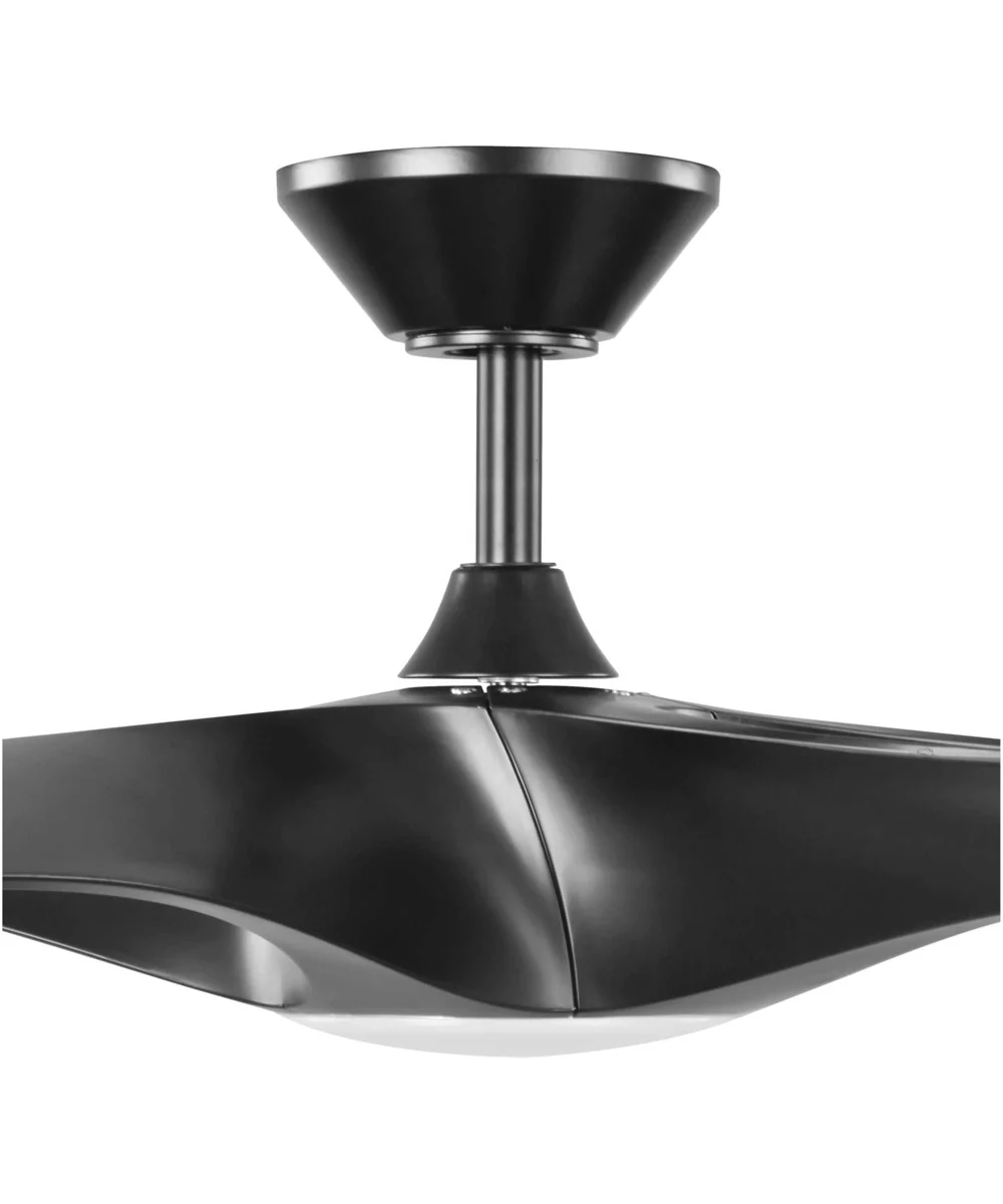 Vernal 60" 5-Blade Matte LED Wifi Transitional Indoor/Outdoor Smart DC Ceiling Fan Black - Image 4