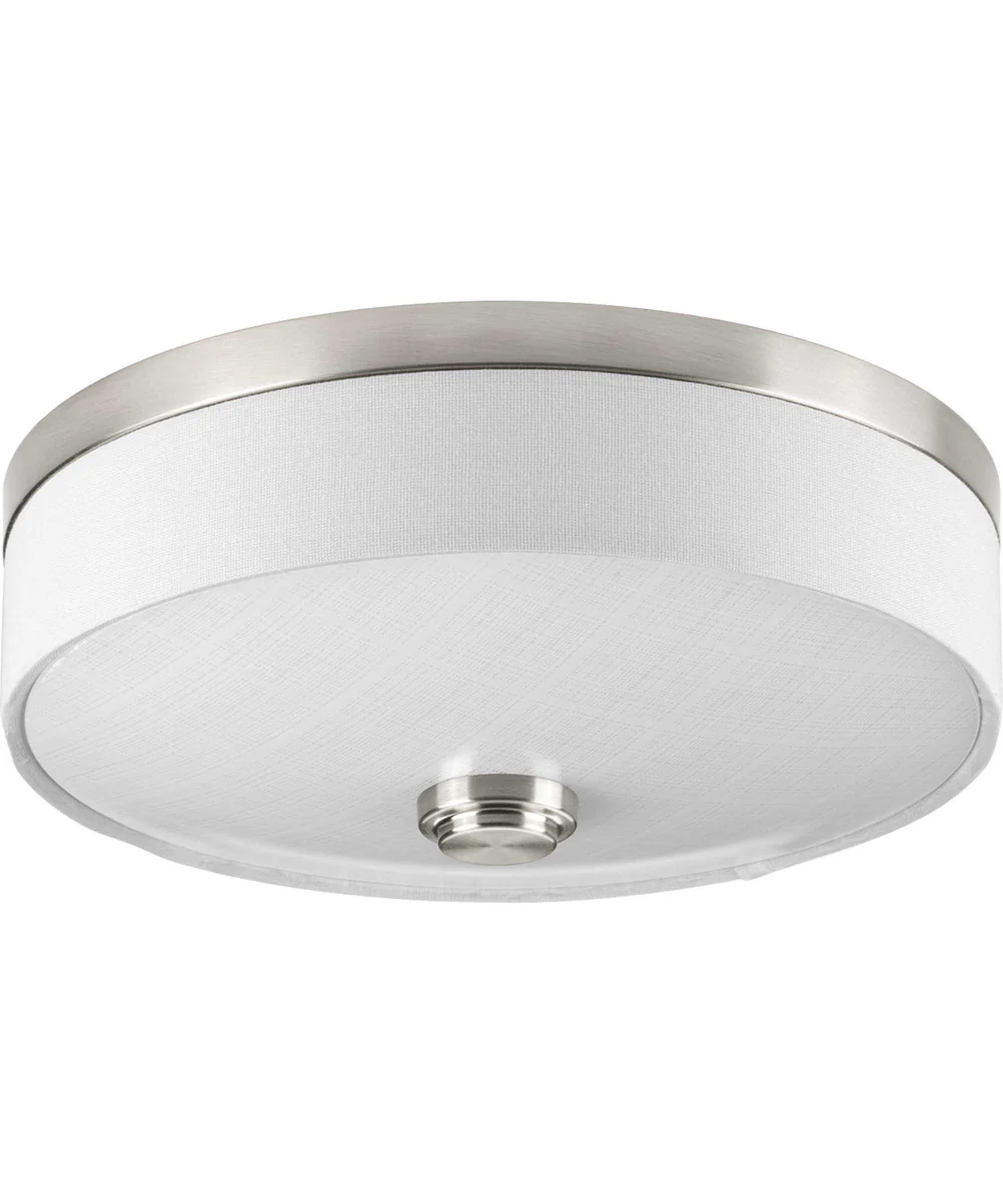 Weaver LED 1-Light 10" LED Flush Mount Brushed Nickel
