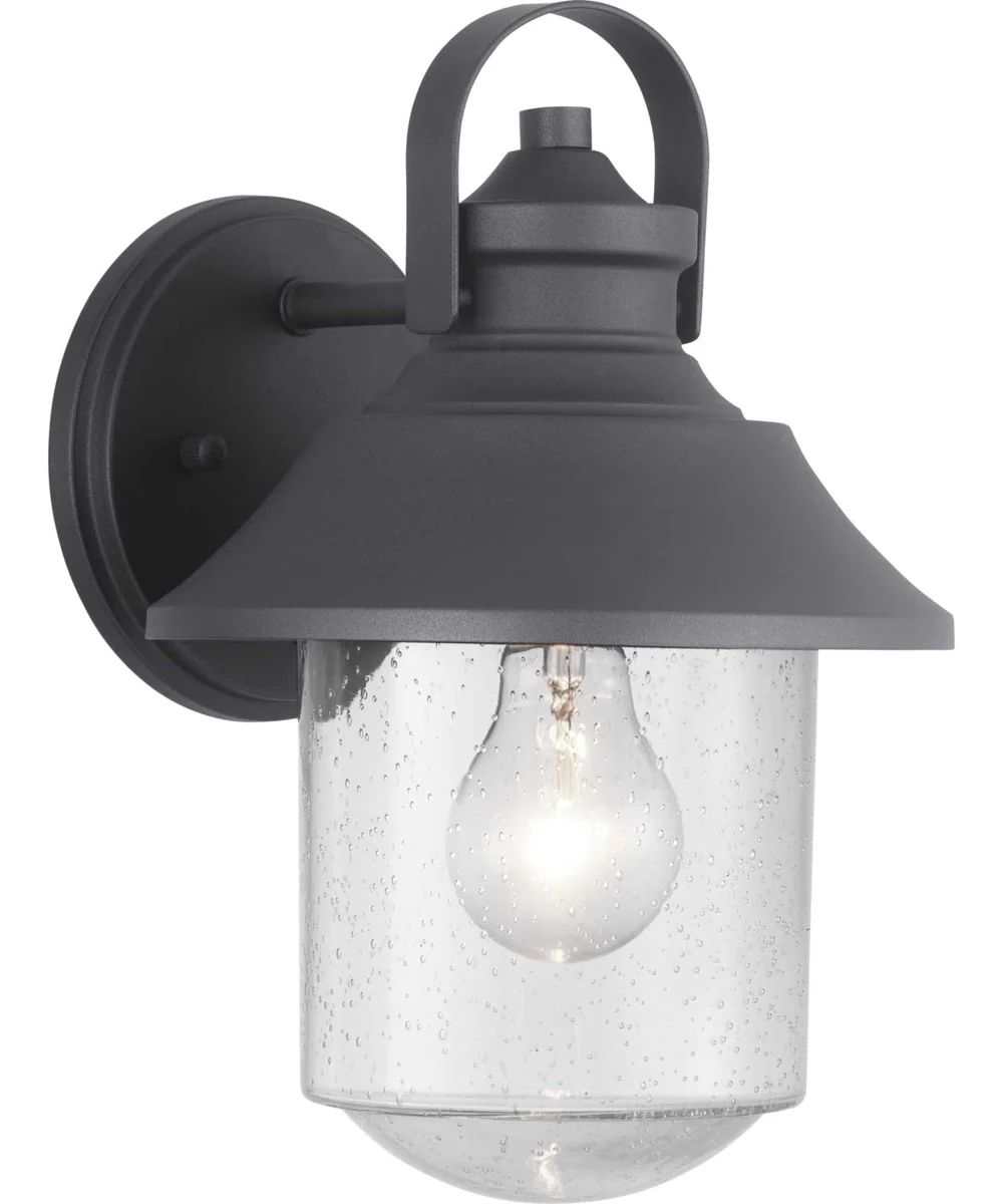 Weldon 1-Light Medium Wall Lantern Textured Black