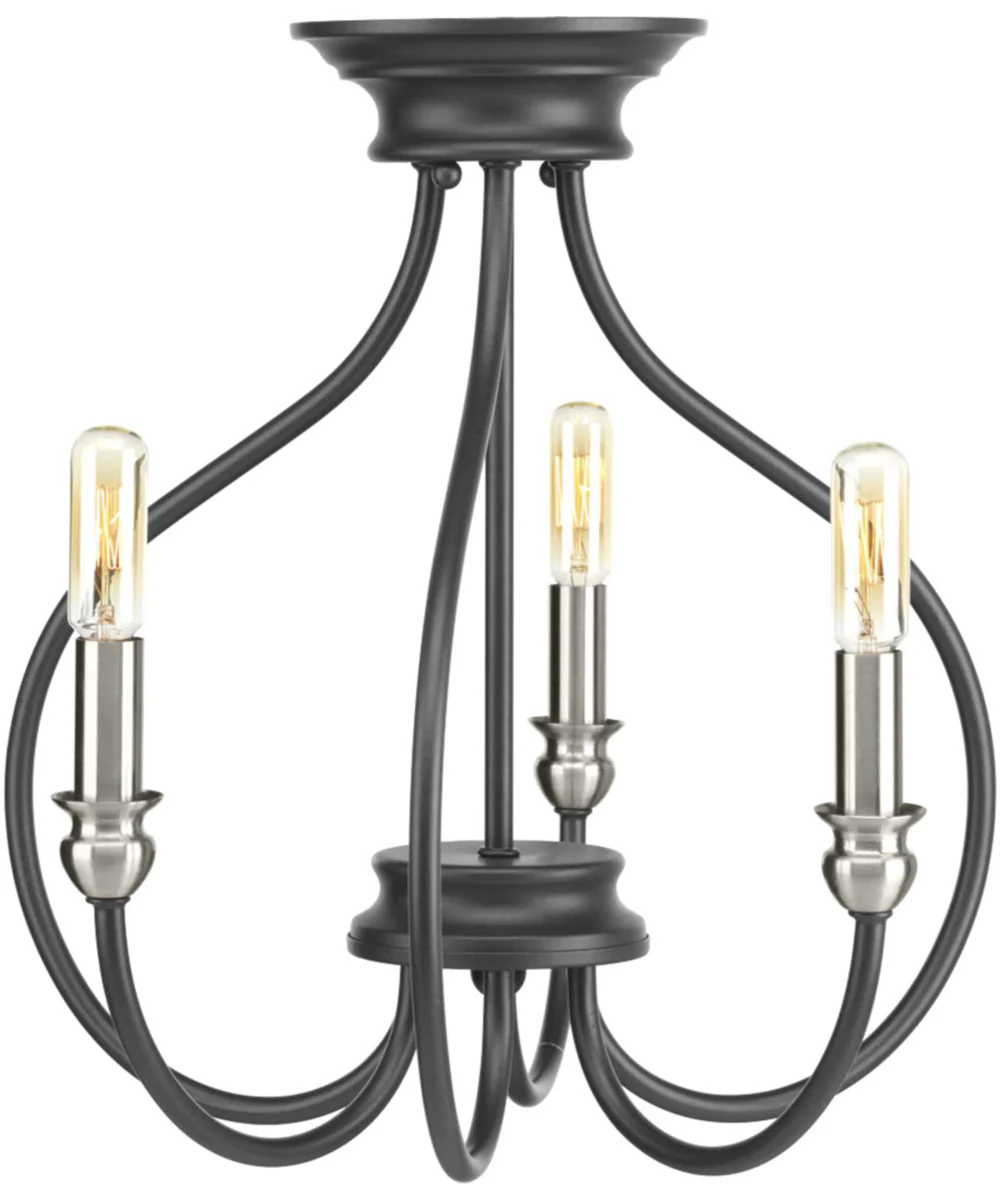 Whisp 3-Light Semi-Flush Convertible Graphite - Image 4