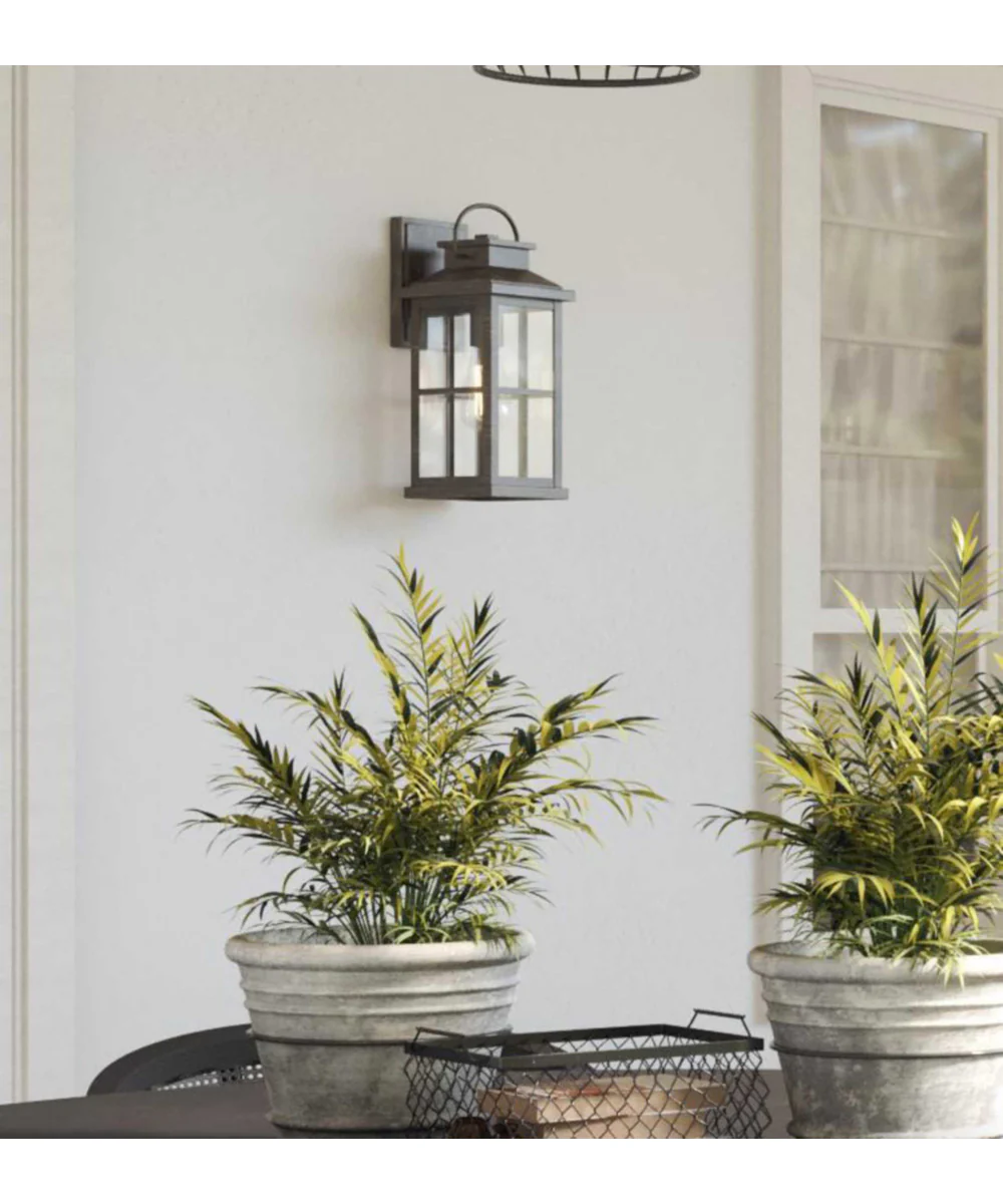 Williamston 1-Light Clear Glass Transitional Style Medium Outdoor Wall Lantern Antique Pewter - Image 3