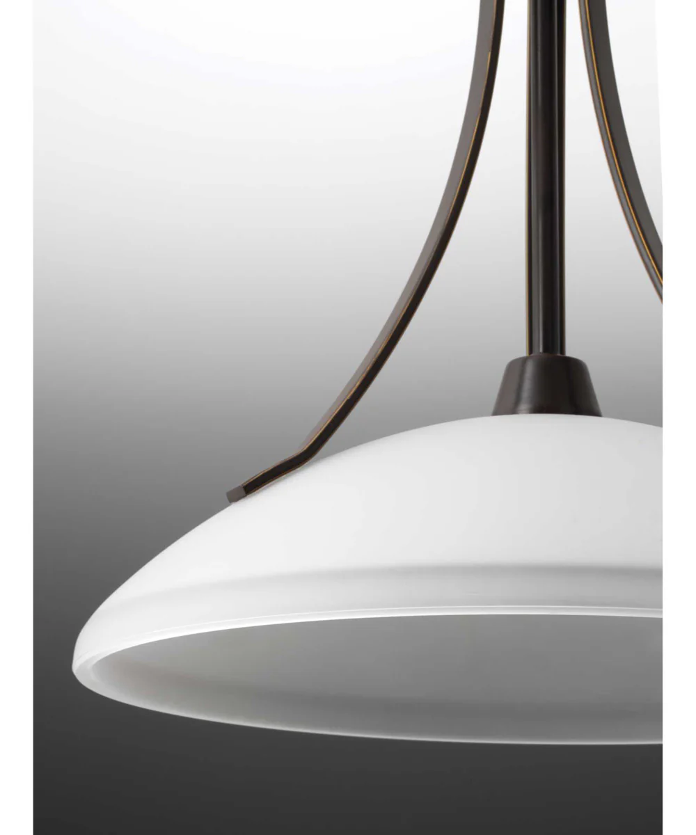 Wisten 1-Light Etched Glass Modern Mini-Pendant Light Antique Bronze - Image 2