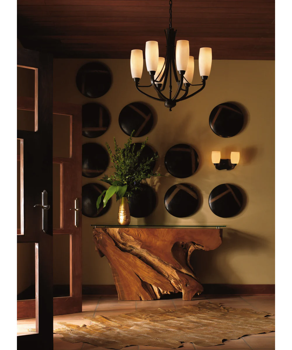 Wisten 2-Light Etched Glass Modern Bath Vanity Light Antique Bronze - Image 4